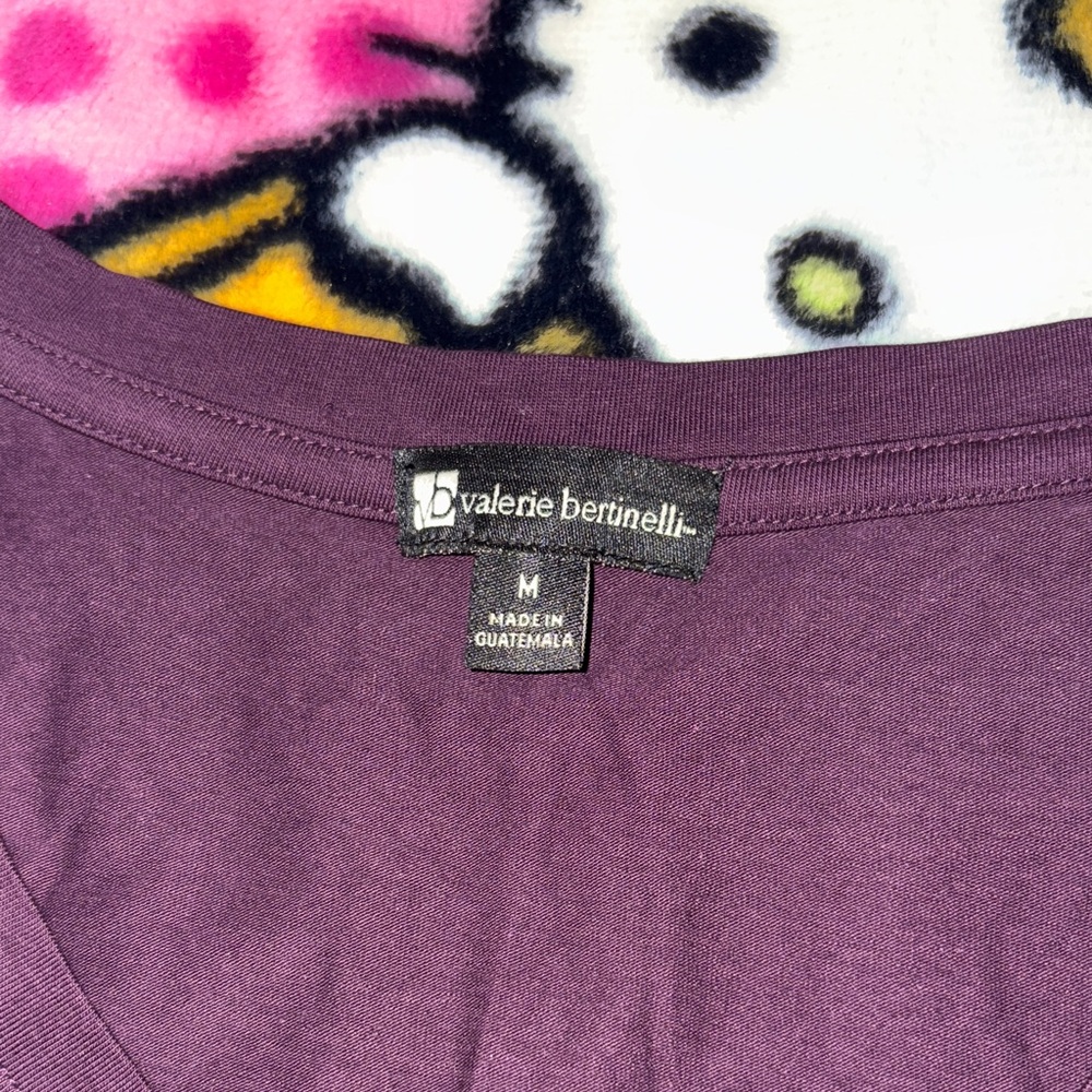 Valerie Bertinelli Deep Purple Long Sleeve Top - Picture 2 of 2